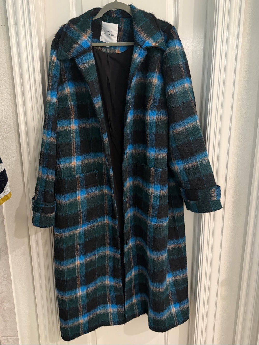 Long plaid jacket